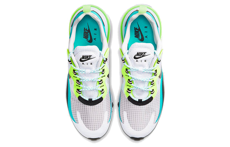 Мужские кроссовки Nike Air Max 270 React SE (бело-зеленые) — Белыйзелёный — фото 4
