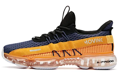 Anta SEEED Full Length Air Cushion Cushioning Breathable Rebound Low top Running Shoes Men's Yellow Black