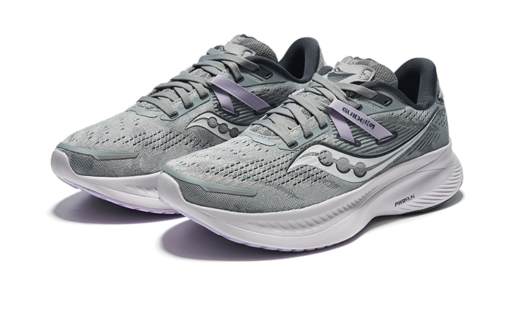 Saucony Guide 16 Fabric Cushioning Breathable Low top Marathon Running Shoes Women’s Gray Purple