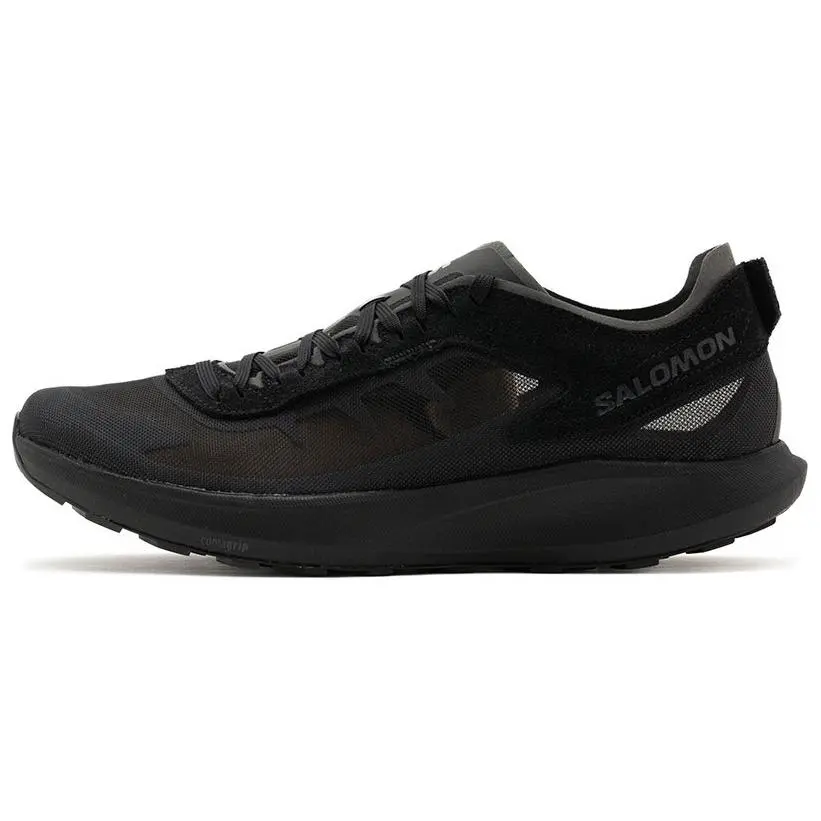SALOMON Slip Resistant Abrasion Resistant Slip Resistant Abrasion Resistant Low top Running Shoes Men's Black