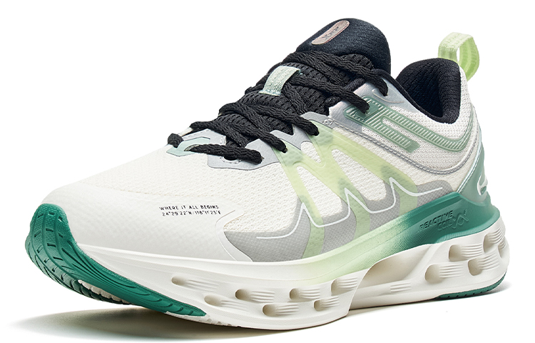 XTEP Cushioning Spin 10.0 Slip Resistant Abrasion Resistant Low top Running Shoes Men’s White Green Gray