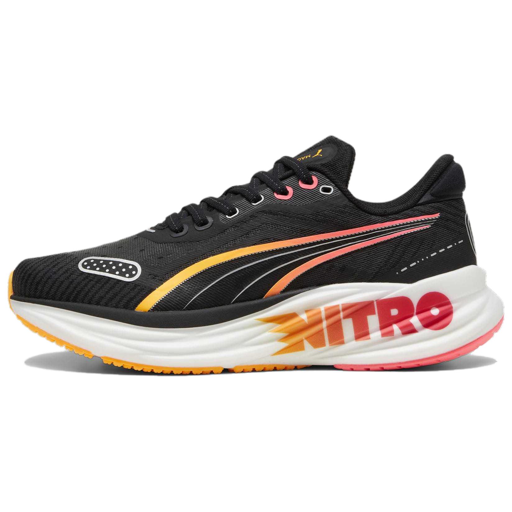 PUMA Magnify Nitro 2 Cushioning Slip Resistant Breathable Rebound Low top Running Shoes Women's Black