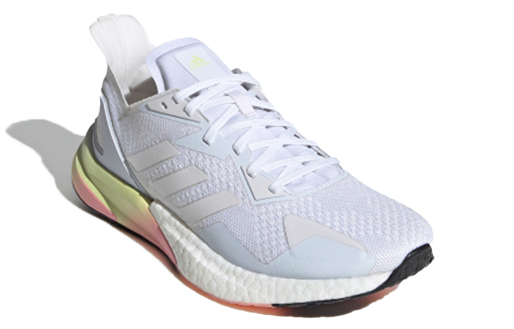 Женские кроссовки adidas X9000l3 (бело-розово-желтые) — Белый / розовый / жёлтый — фото 3