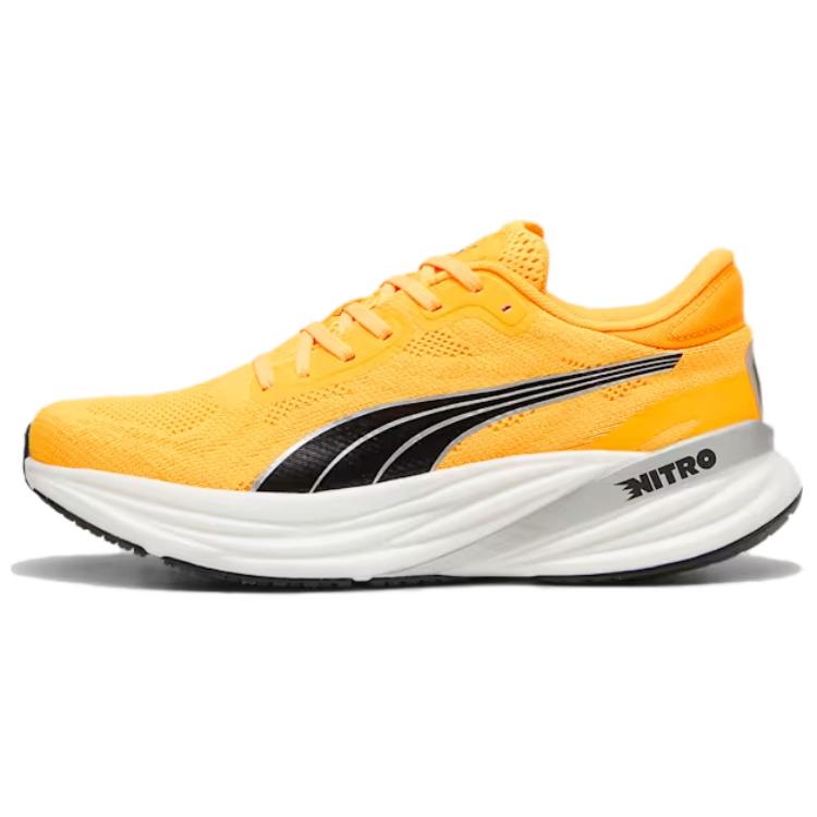 PUMA Magnify Nitro 2 Soft And Comfortable Slip Resistant Abrasion Resistant Low top Running Shoes Men's Yellow