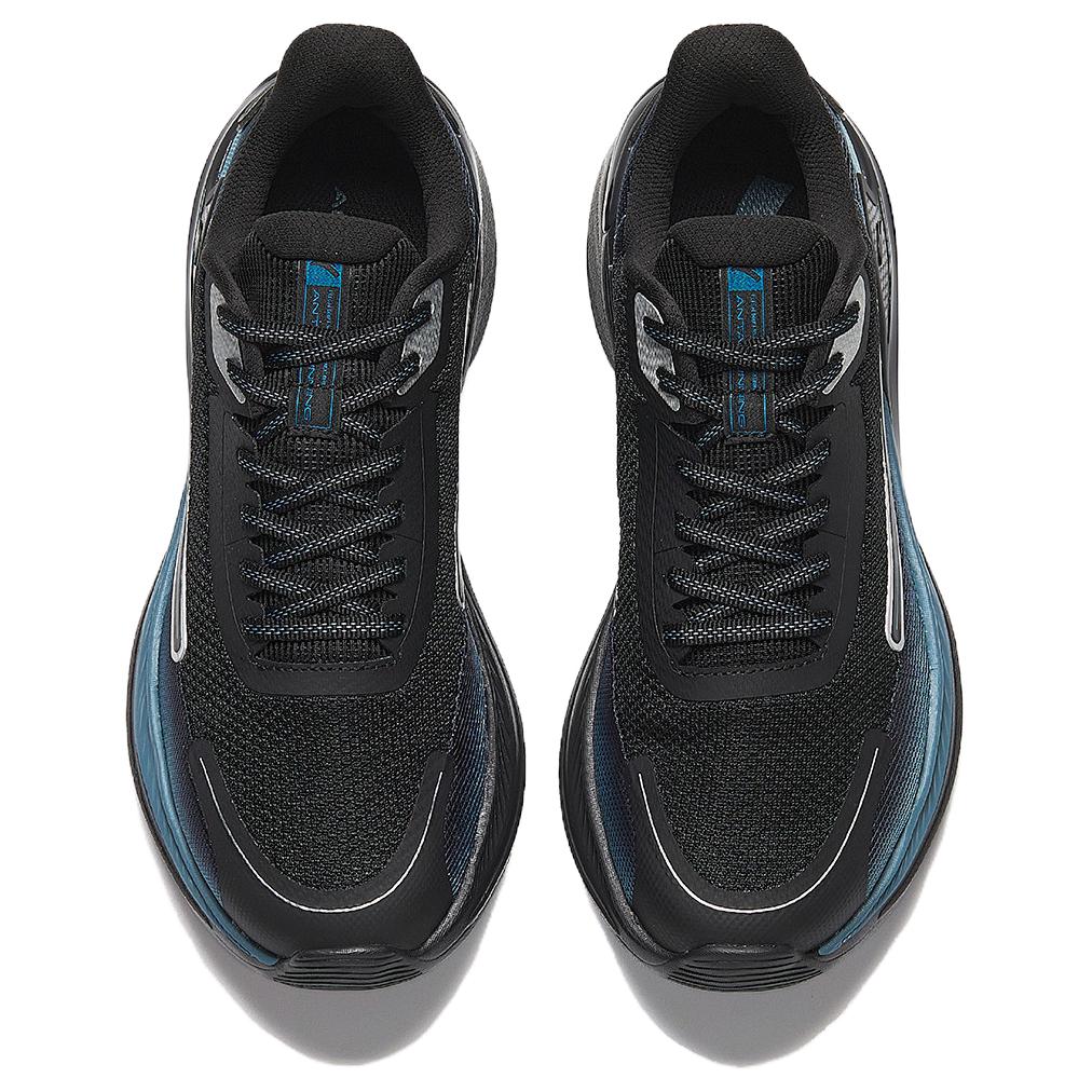 Anta City Abrasion Resistant Cushioning Lightweight Low top Sprint Running Shoes Men’s Black Blue Silver