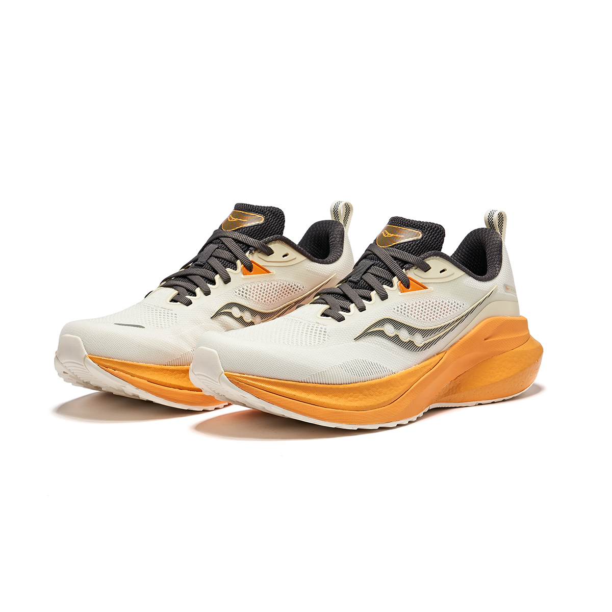 Saucony Slip Resistant Abrasion Resistant Support Low top Casual Running Shoes Men’s Beige Orange