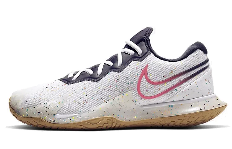 Nike Air Zoom Vapor Cage 4 HC Slip Resistant Lightweight Non slip Lightweight Low top Running Shoes Unisex Candy White