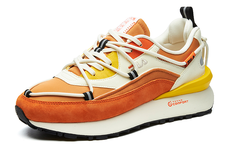 Женские кроссовки Fila FUSION Jogger DX (оранжево-белые) — 橙/古董白 — фото 2
