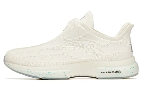 Anta Running Collection Comfortable Slip Resistant Abrasion Resistant Low top Running Shoes Men's Ivory White