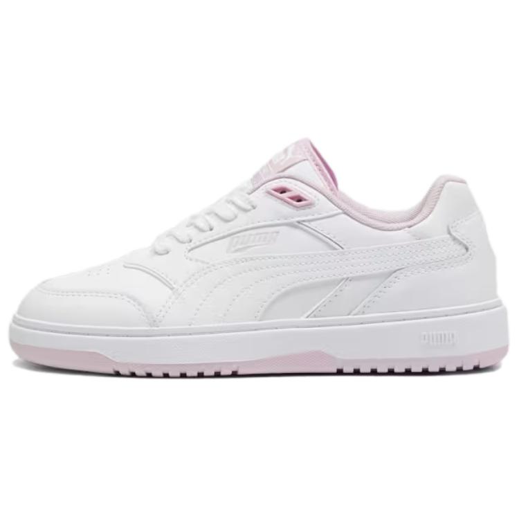 PUMA Doublecourt Comfortable And Lightweight Low top Casual Shoes Unisex White Pink