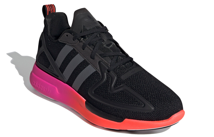 Кроссовки adidas originals ZX 2K Flux TPU (черно-розово-красные) — Чёрный / розовый / красный — фото 3