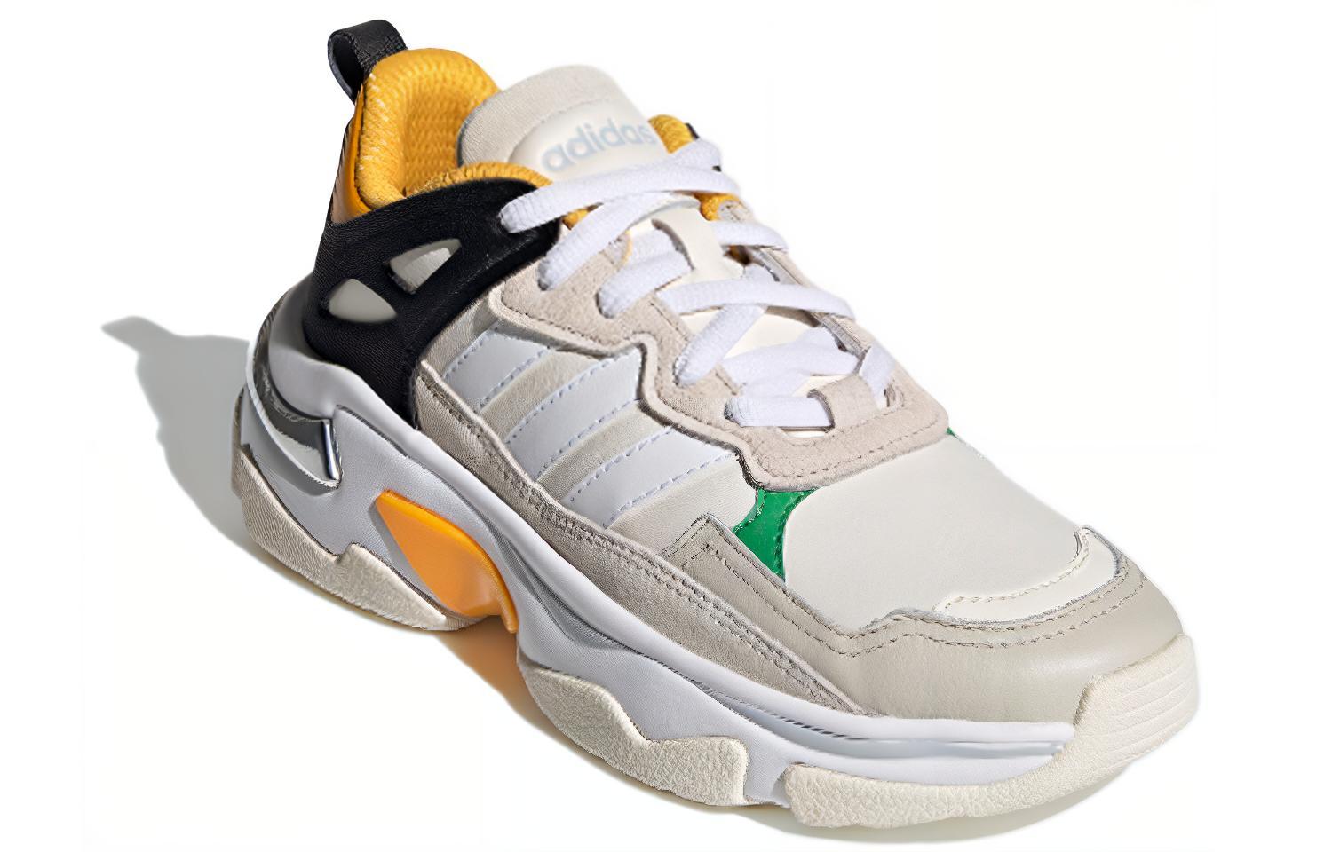Женские кроссовки adidas neo Boujirun (бежево-черные) — Бежевый / чёрный — фото 3