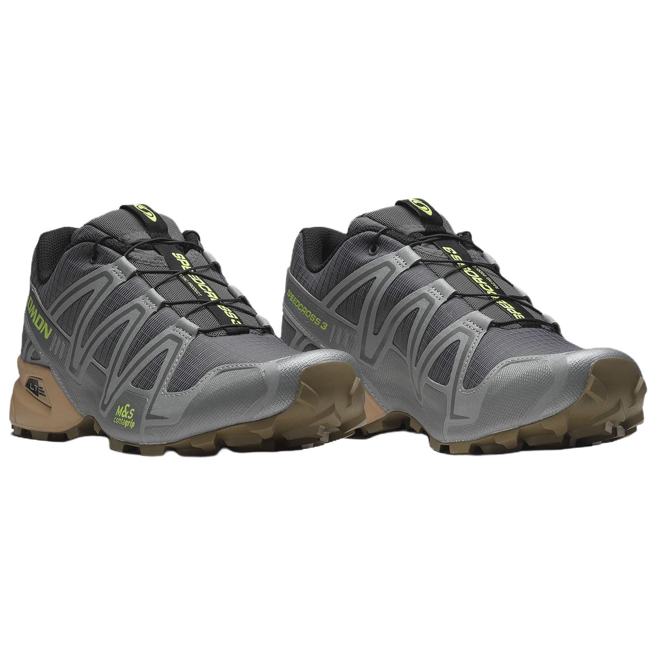 SALOMON Speedcross 3 Abrasion Resistant Breathable Low top Casual Running Shoes Unisex Gray