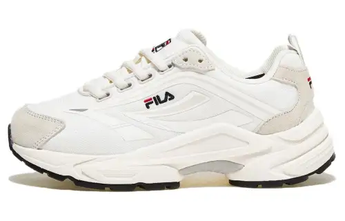 FILA Comfortable Abrasion Resistant Breathable Low top Running Shoes Unisex Ecru