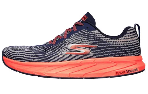 Skechers Running Shoes Men's Low Top Marine Blue/Coral Red