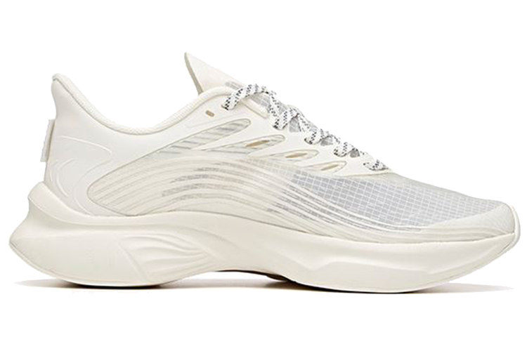 Anta Edge Comfortable Cushioning Slip Resistant Abrasion Resistant Breathable Low top Running Shoes Men’s White Silver