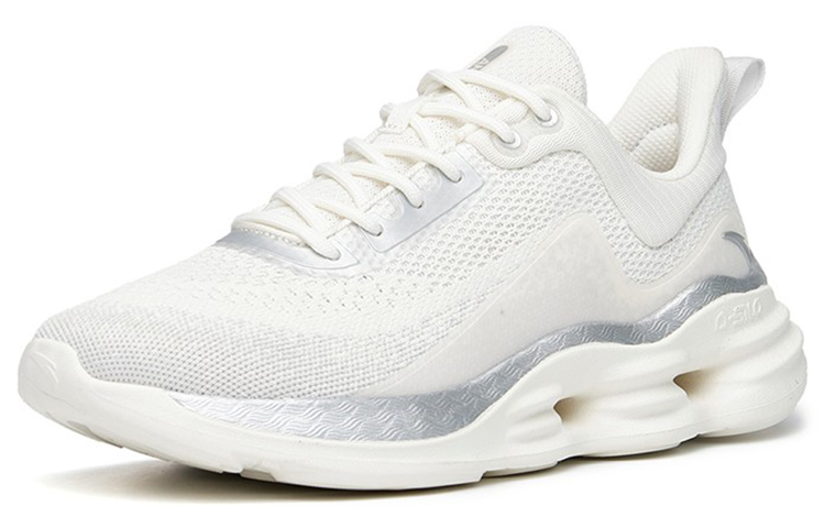 Anta Comprehensive Training Collection Cushioning Breathable Lightweight Low top Running Shoes Men’s White Silver