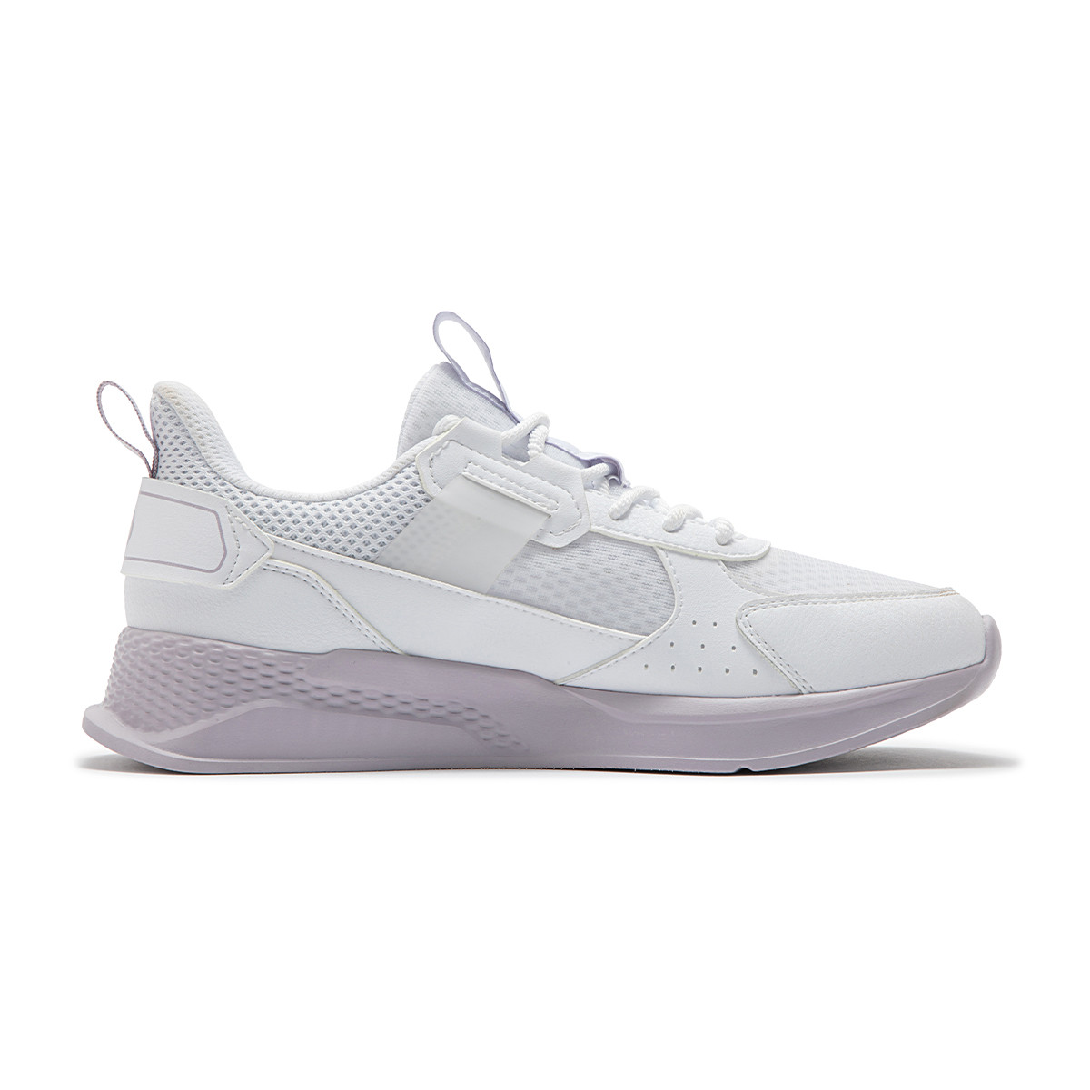 361° Color Block Cushioning Abrasion Resistant Lightweight Low top Casual Running Shoes Women’s White Purple