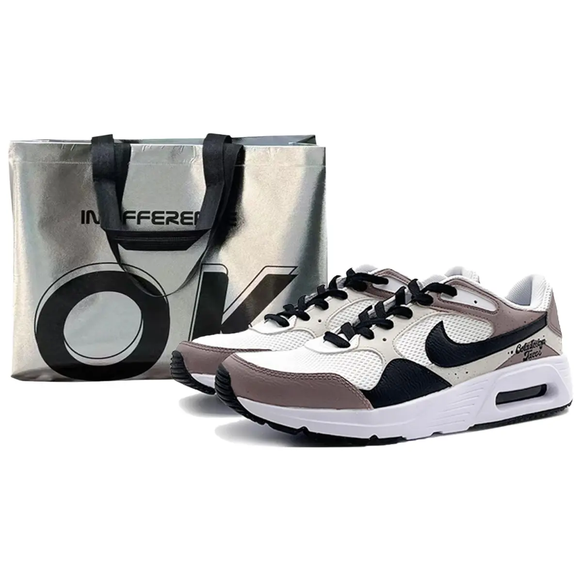 Nike Air Max SC Abrasion Resistant Low top Running Shoes Men's White Gray