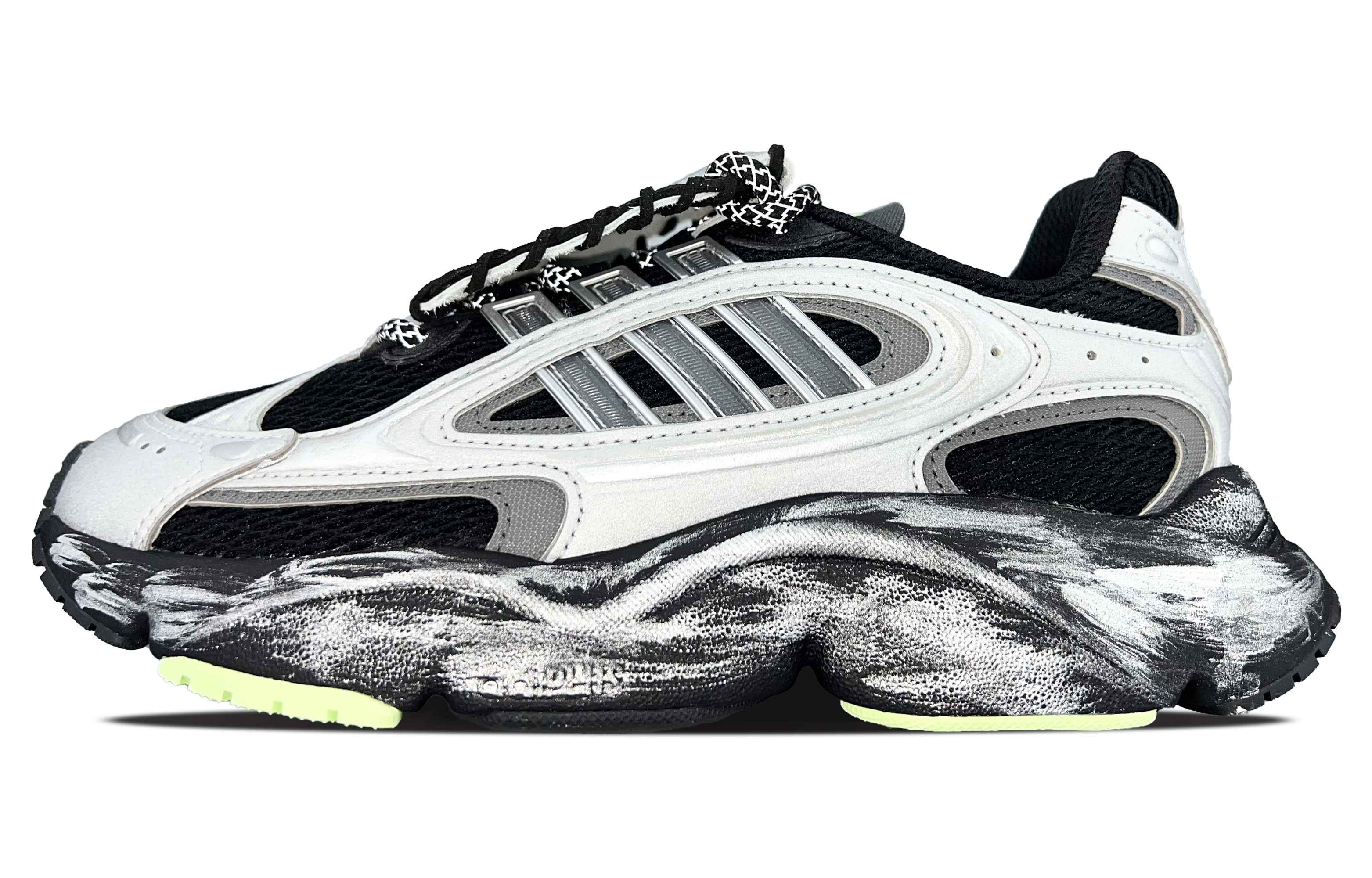 Adidas Originals Ozmillen Low top Casual Running Shoes Women's Silver Black