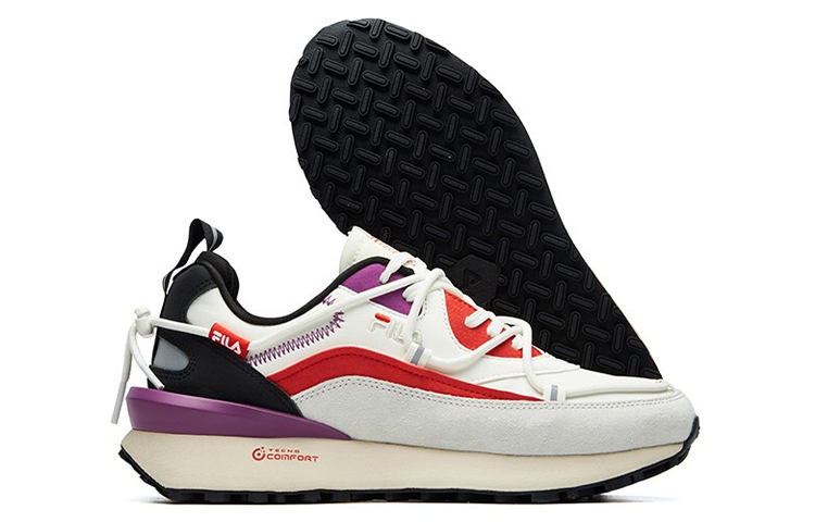 Женские кроссовки Fila FUSION Jogger DX (бело-фиолетовые) — 雪白/柳橙紫 — фото 6