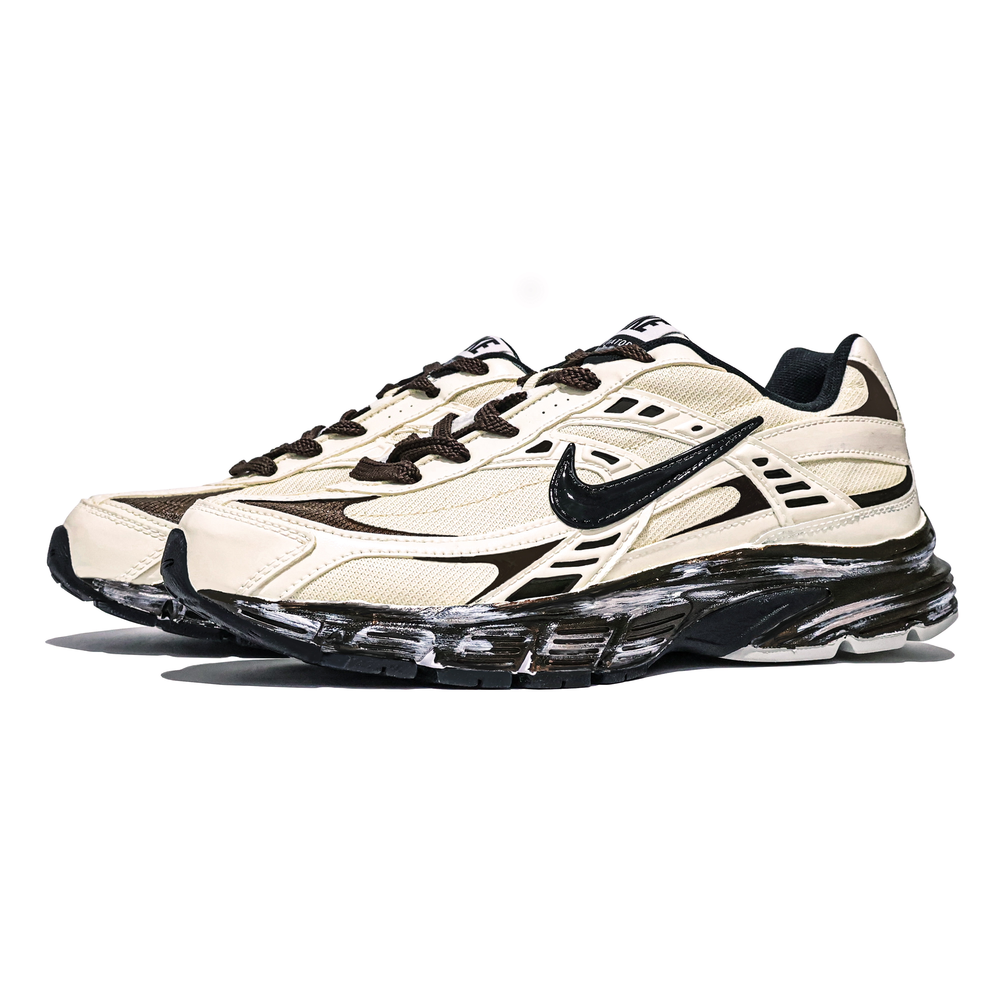 Nike Initiator Abrasion Resistant Low top Casual Running Shoes Unisex Khaki