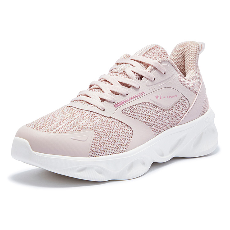 361° Abrasion Resistant Breathable Slip Resistant Low top Casual Running Shoes Women’s Pink White