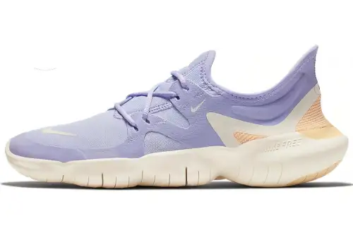 Nike Free RN 5.0 Luminous Barefoot Feel Shock Absorbing Anti-Slip Low-top Casual Running Shoes Women's Purple