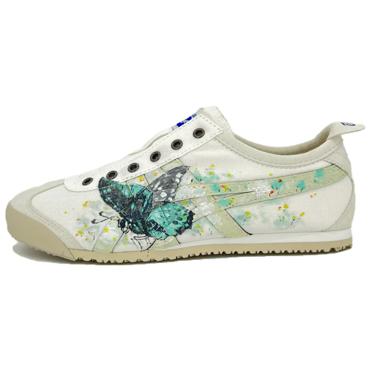 Onitsuka Tiger MEXICO 66 Slip Resistant, Abrasion Resistant, Breathable Low top Casual Shoes Unisex White Green