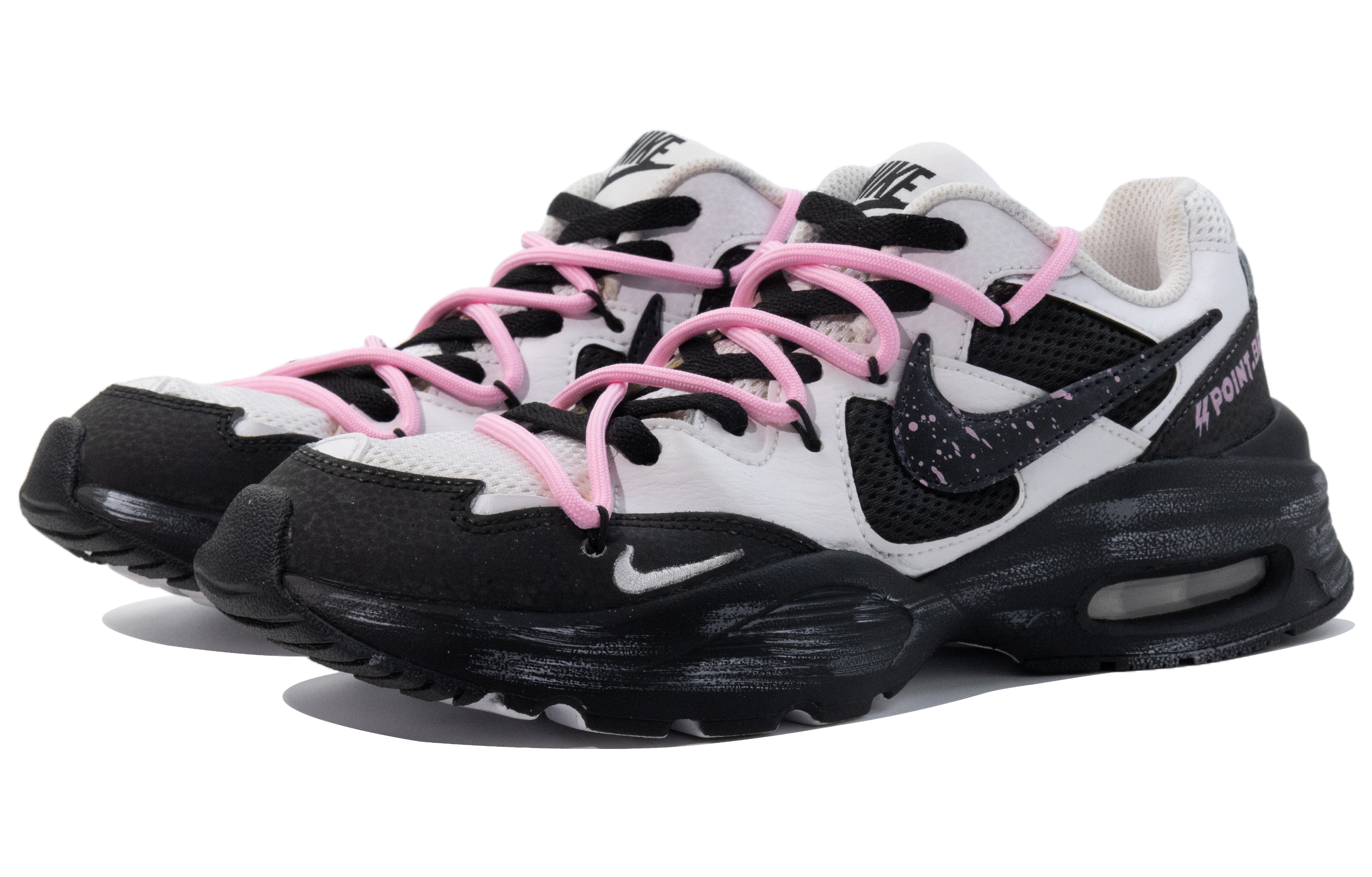 Nike Air Max Fusion Cushioning Low top Casual Running Shoes Women’s Black White