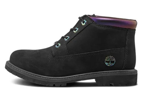 Timberland Nellie 6 Inch Iridescent Waterproof Chukka Boots 'Black Nubuck' Women's