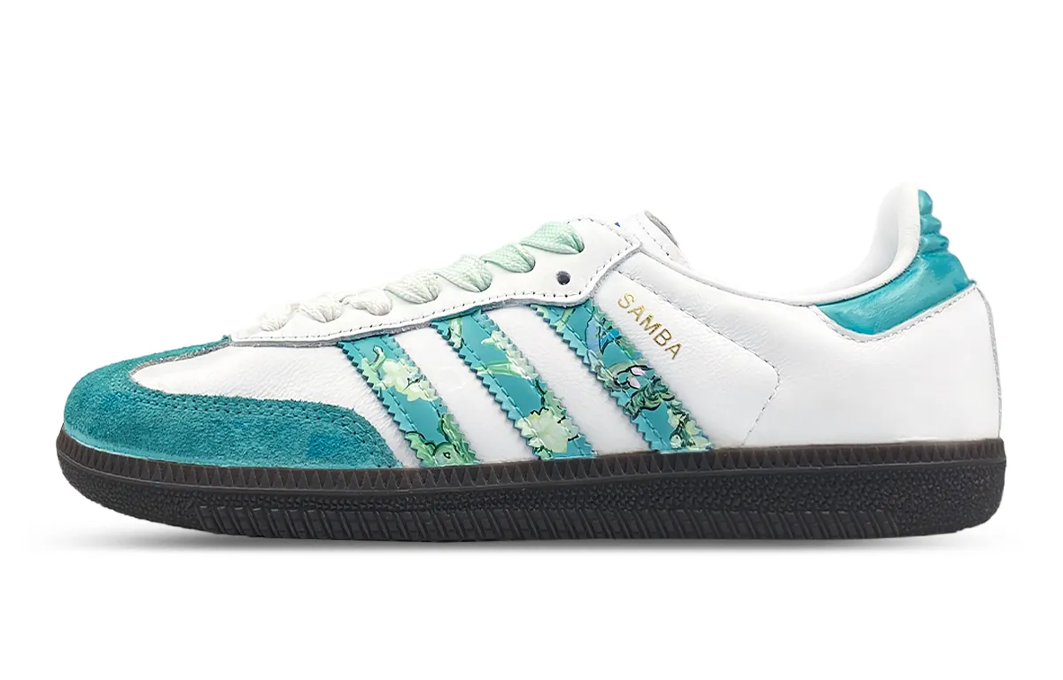 Adidas Originals SAMBA OG Slip Resistant Low top Skateboard Shoes Unisex White Green