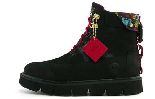 Timberland Top Grain Cow Leather Abrasion Resistant Knee High Outdoor Boots Men's Black
