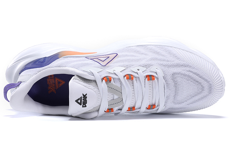 PEAK Comfortable Cushioning Slip Resistant Abrasion Resistant Low top Running Shoes Men’s White