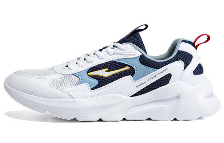 Erke Cushioning Slip Resistant Breathable Low top Running Shoes Men’s White Blue