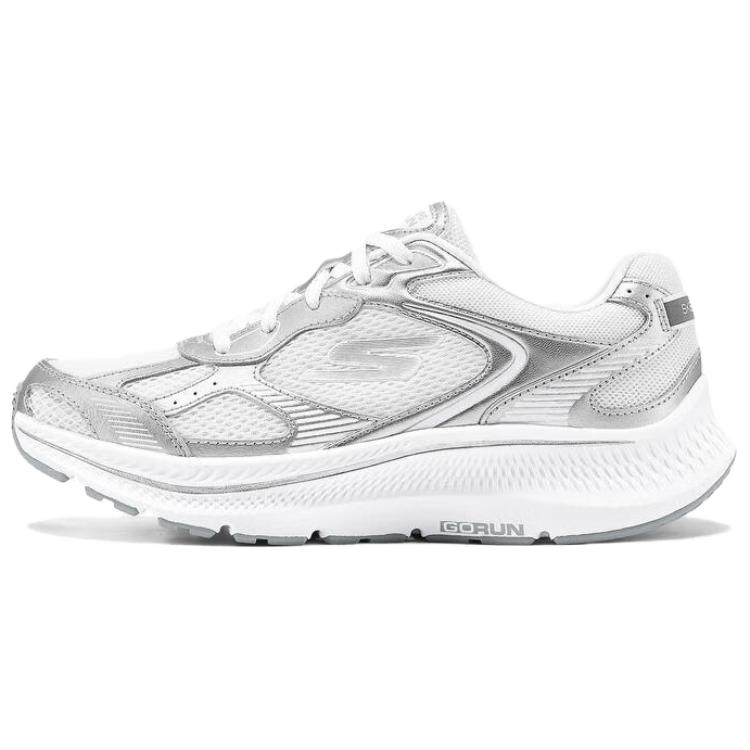 Skechers Go Run Consistent 2.0 Abrasion Resistant Low top Running Shoes Women’s White Silver