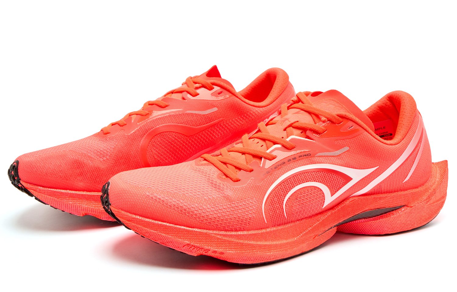 QIAODAN Feiteng 2 PRO Low top Q KUNGFU TURBO Carbon Plate Technology Training Running Shoes Men’s Red White