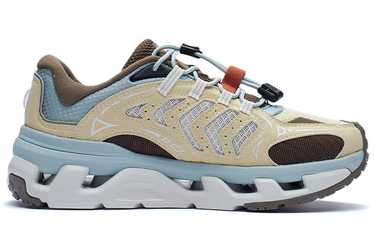 Li Ning Mountain Color Running Shoes Women’s Low Top Sunlight Yellow/Misty Gray Green