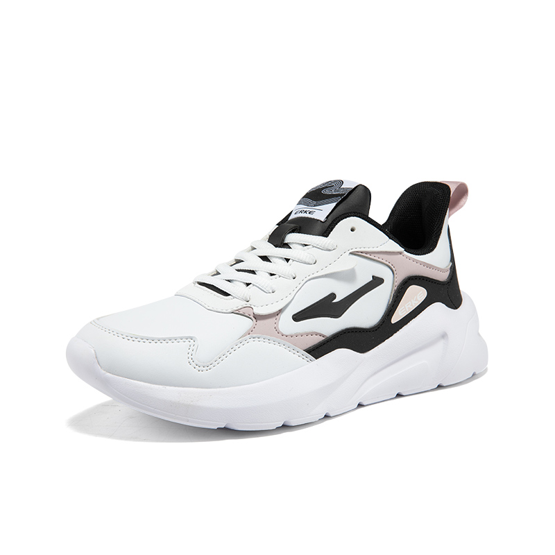 Erke Fleece Lined Comfortable Versatile Slip Resistant Abrasion Resistant Low top Running Shoes Women’s White Black