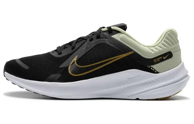 Nike Quest 5 Breathable Low top Rubber Casual City Commuting Running Shoes Men's Black