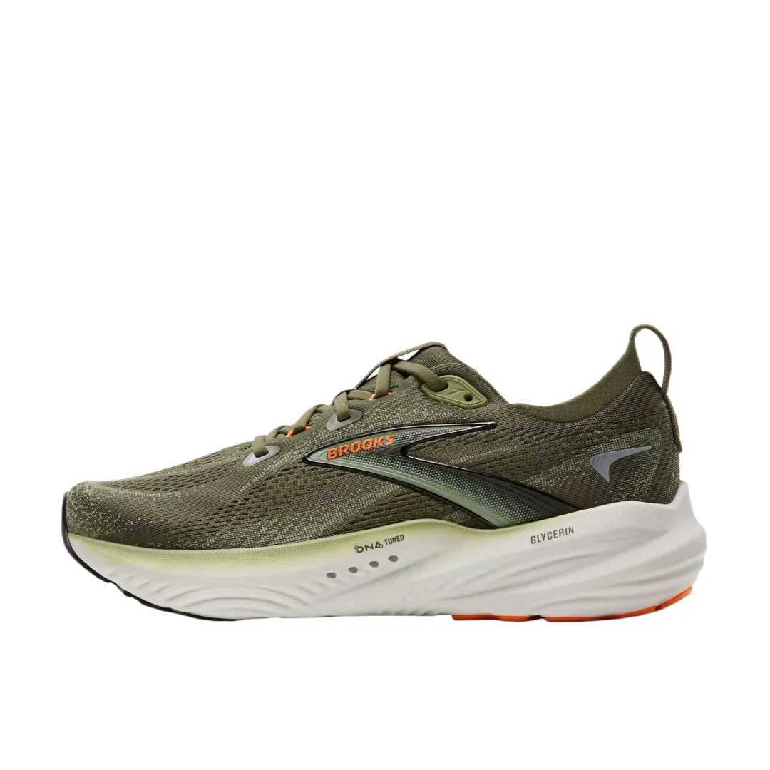 Brooks Glycerin 22 Solid Color Cushioning, Wear Resistant Training Racing Running Shoes Men's