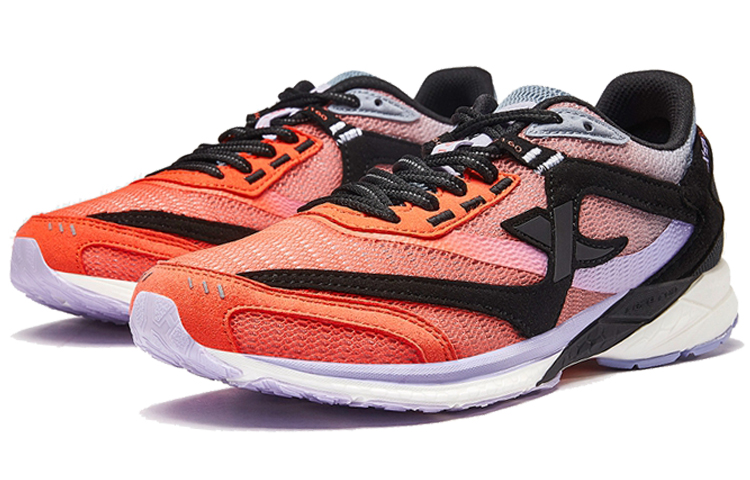 XTEP Race 160 Marathon Textile, Synthetic Leather Cushioning, Wear Resistant Low top Running Shoes Women’s Orange Gray