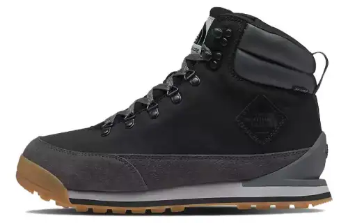 THE NORTH FACE Back To Berkeley 4 Leather Waterproof And Wear resistant Short Outdoor Boots Men's Black