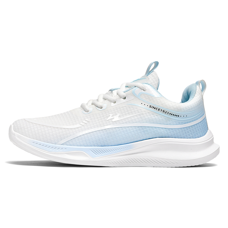 Binary Cushioning Slip Resistant Breathable Lightweight Rebound Low top Casual Running Shoes Unisex White Blue