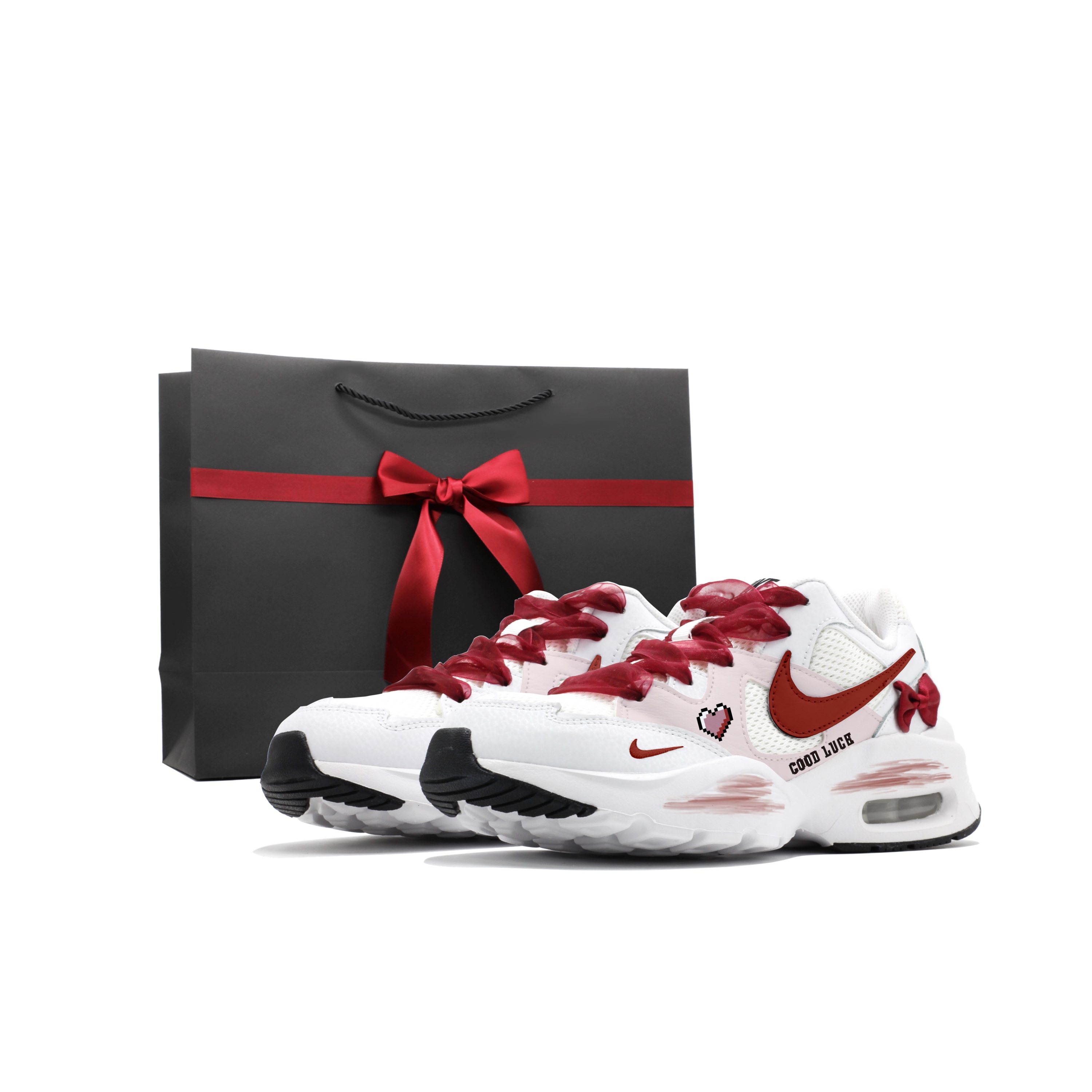 Nike Air Max Fusion Low top Running Shoes Women’s White Red