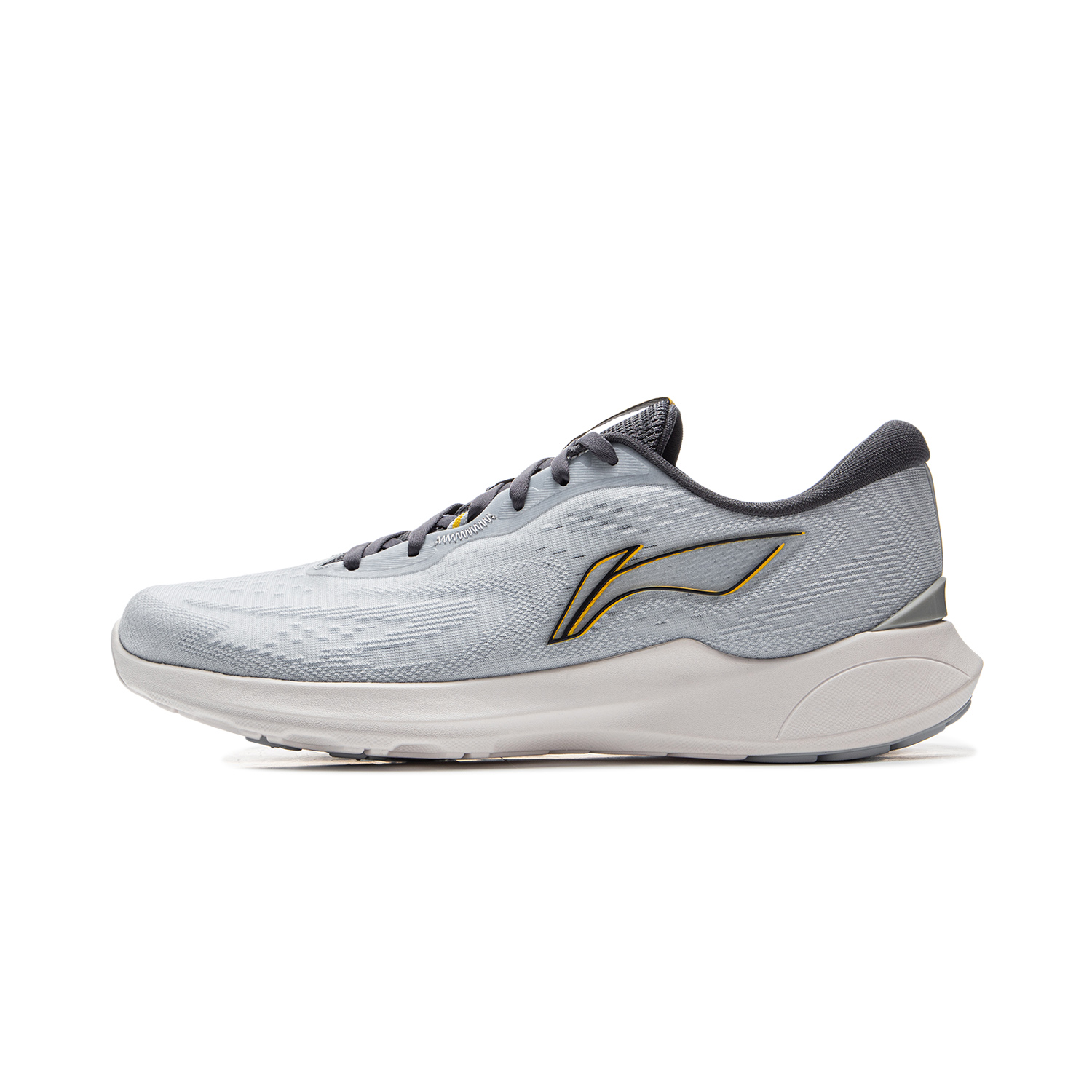 Li Ning Qingyi Cushioning Slip Resistant Abrasion Resistant Support Lightweight Low top Running Shoes Men's Dawn Gray