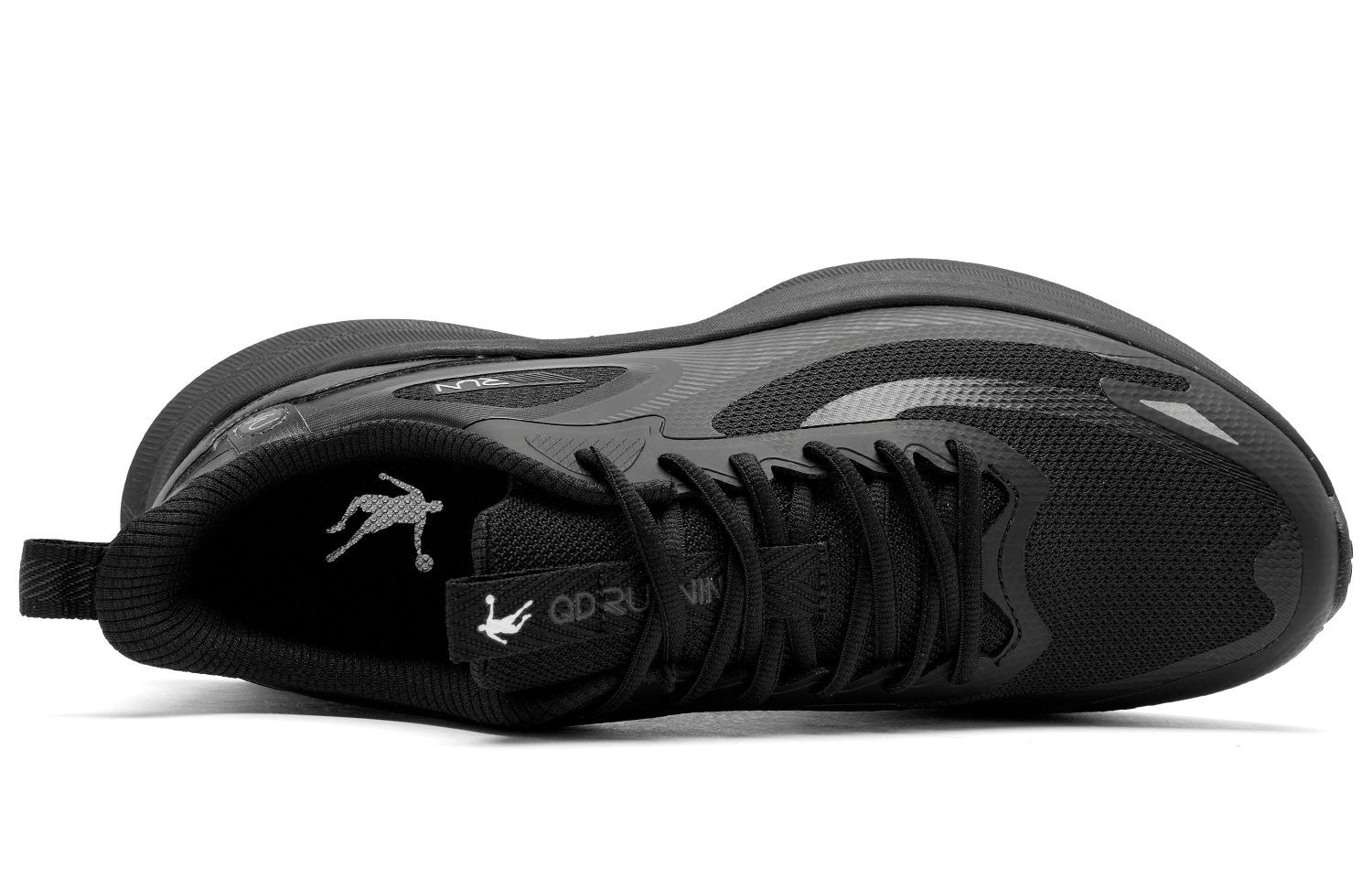 QIAODAN Comfort Elastic 2.0 Running Shoes Men’s Low Top Black/Lightning Gray
