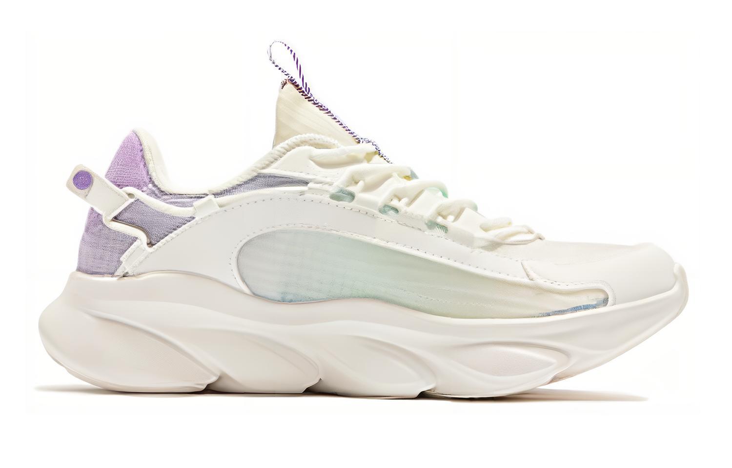 361° Comfortable Abrasion Resistant Breathable Low top Running Shoes Women’s White Purple