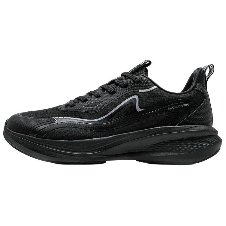 QIAODAN Comfortable And Trendy Slip Resistant Abrasion Resistant Low top Casual Running Shoes Men’s Black
