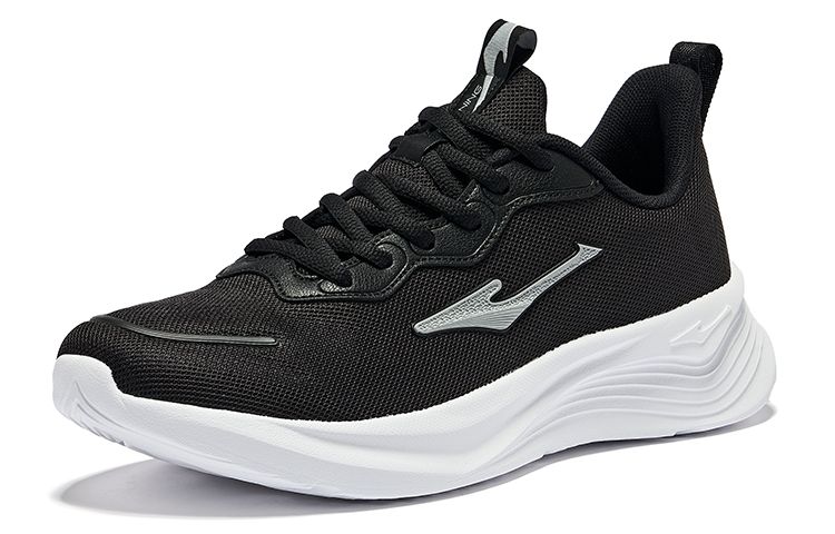 Erke Comfortable And Breathable Cushioning, Wear Resistant Low top Running Shoes Men’s Jet Black Recycling Gray